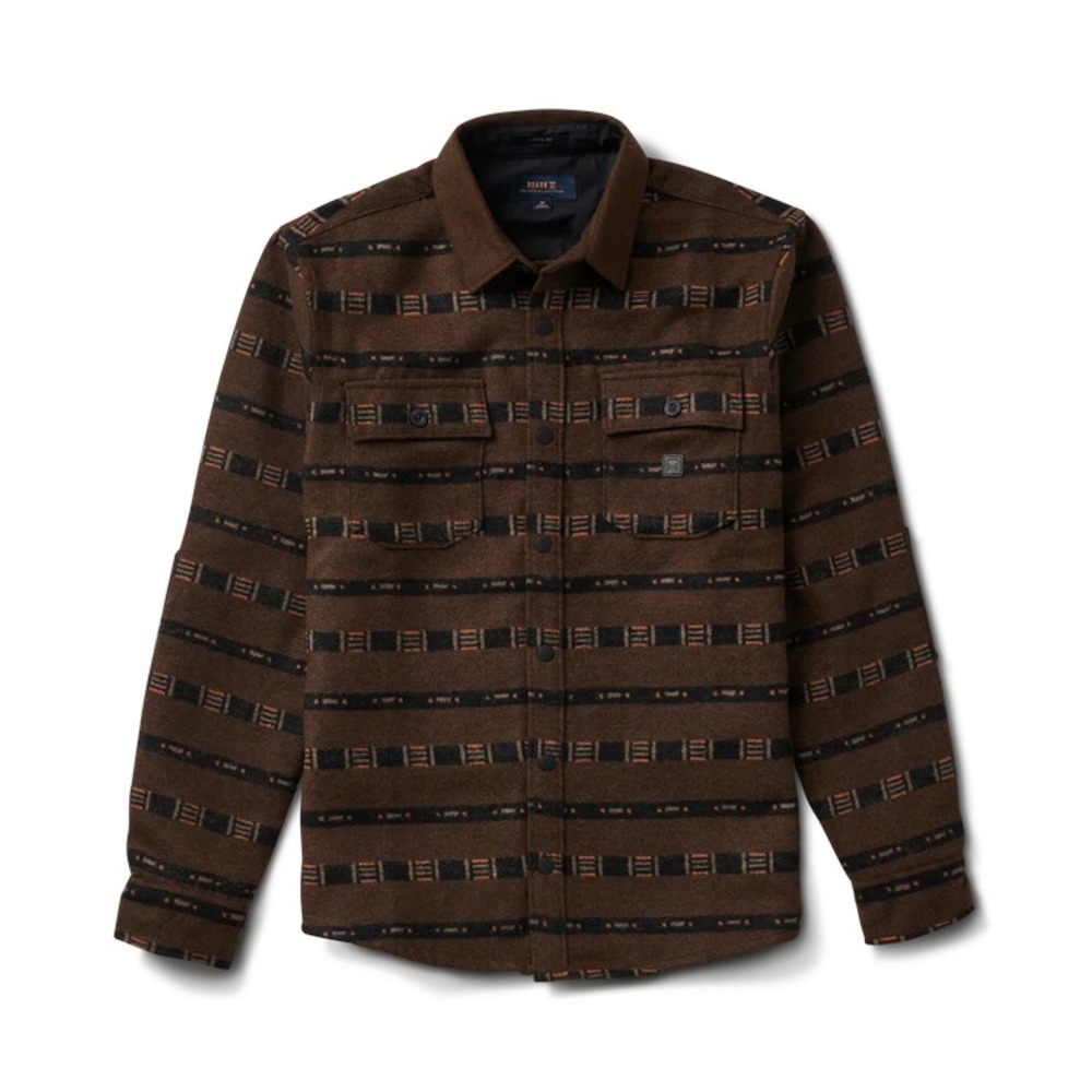Roark Nordsman Long-Sleeve Flannel Shirt Wagara Coffee Men's Size Small RW608